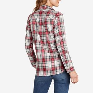 Eddie Bauer Pink & Light Blue Classic Fit Flannel
